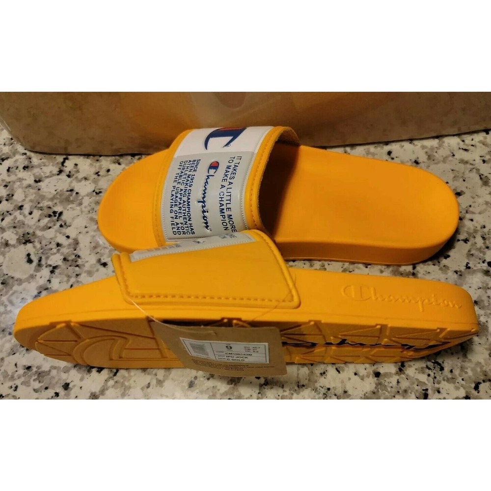 Champion Mens Ipo Jock Slides Gold Cm100143m Size 9 View 6
